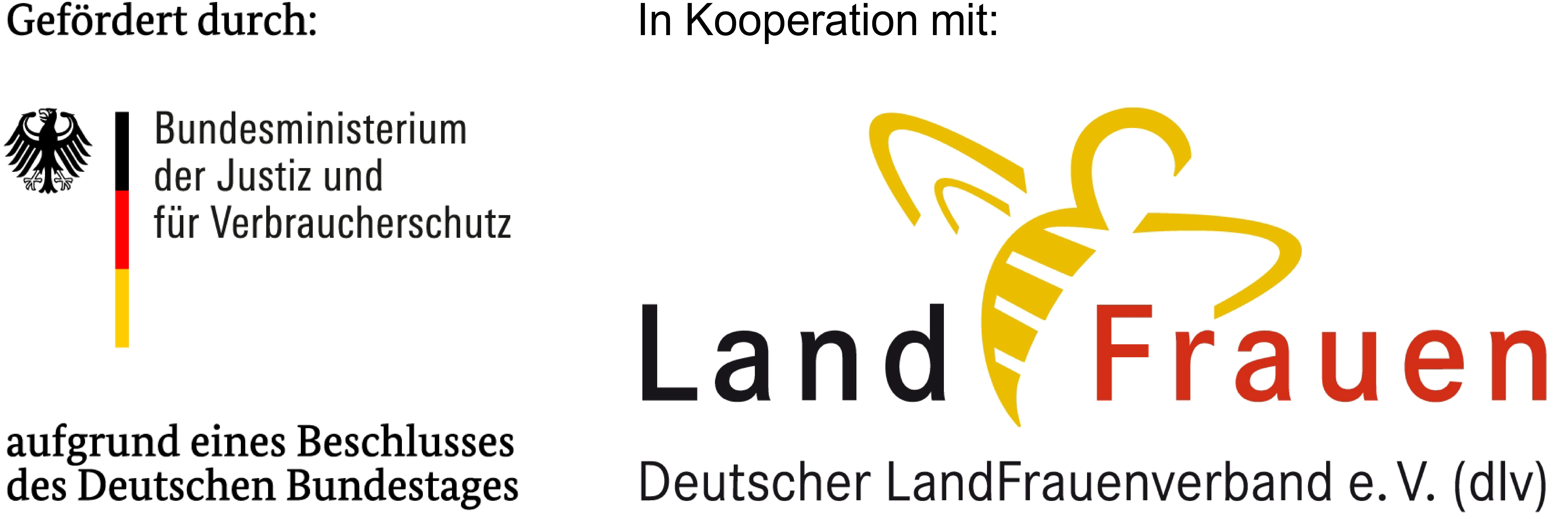 Förderhinweis Ländliche Räume + Logo Deutscher LandFrauenverband