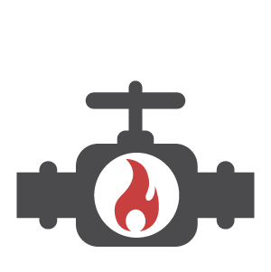 Symbol-Grafik Erdgas