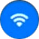 Blaues WLAN-Icon in iOS 11 zeigt aktives WLAN an.