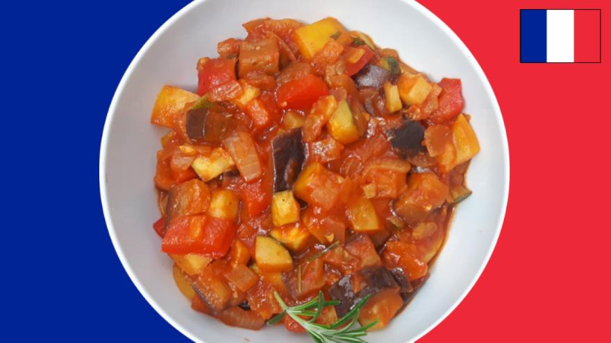 Ratatouille auf französicher Flagge