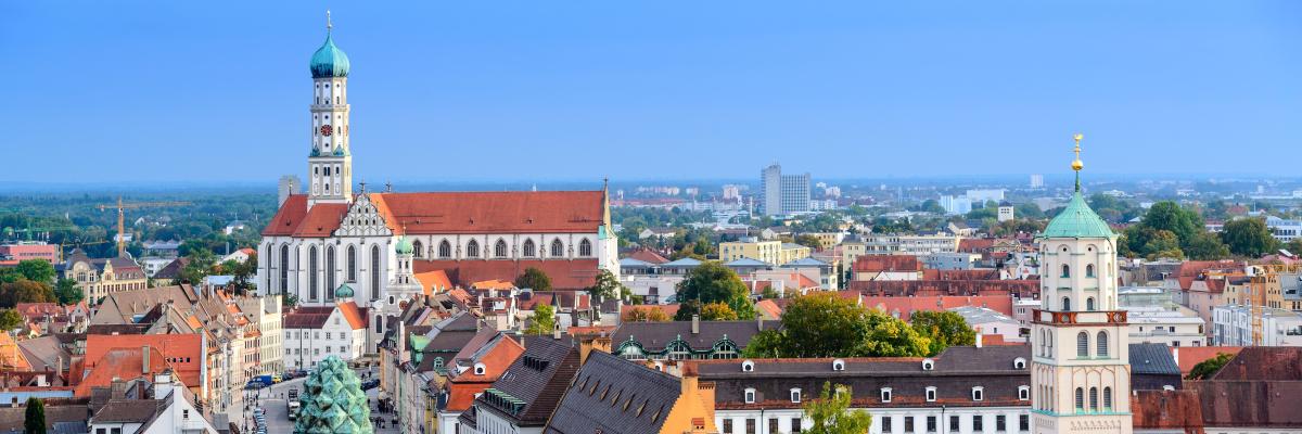 Panorama-Ansicht von Augsburg