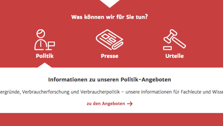 Screenshot des neuen Portals