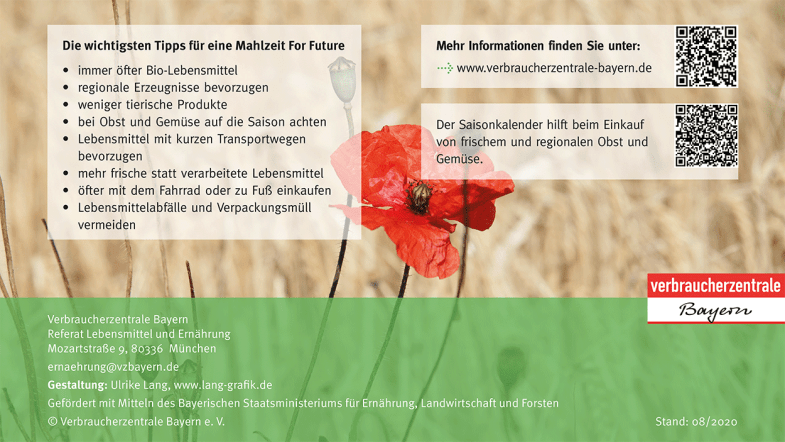 Die wichtigsten Tipps für eine Mahlzeit for Future