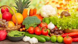 frisches Obst, Gemüse, Zitrusfrüchte
